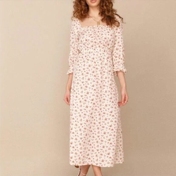 NWT Reformation Karly Floral Colette Midi Dress in Medium - Picture 2 of 15
